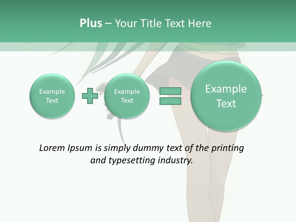 A Girl With Green Hair Is Standing Next To A Wall PowerPoint Template