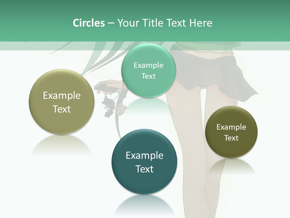 A Girl With Green Hair Is Standing Next To A Wall PowerPoint Template