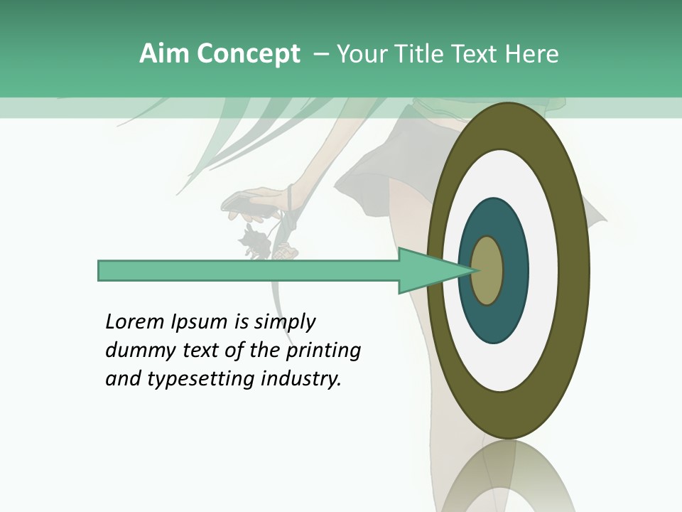 A Girl With Green Hair Is Standing Next To A Wall PowerPoint Template