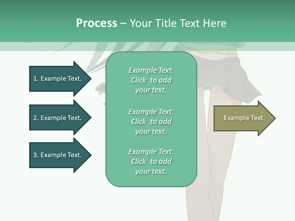 A Girl With Green Hair Is Standing Next To A Wall PowerPoint Template
