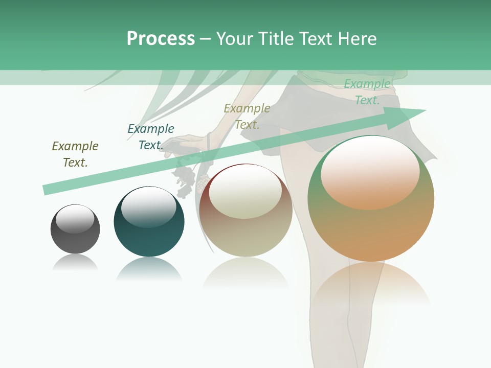 A Girl With Green Hair Is Standing Next To A Wall PowerPoint Template