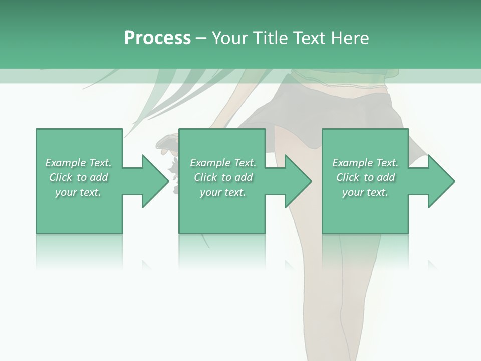 A Girl With Green Hair Is Standing Next To A Wall PowerPoint Template