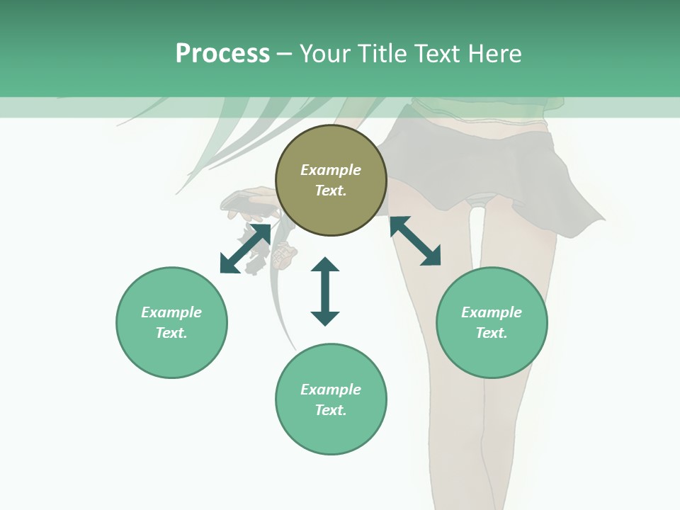 A Girl With Green Hair Is Standing Next To A Wall PowerPoint Template