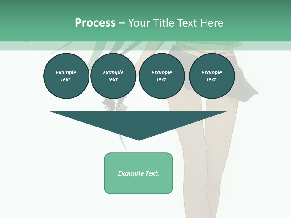 A Girl With Green Hair Is Standing Next To A Wall PowerPoint Template