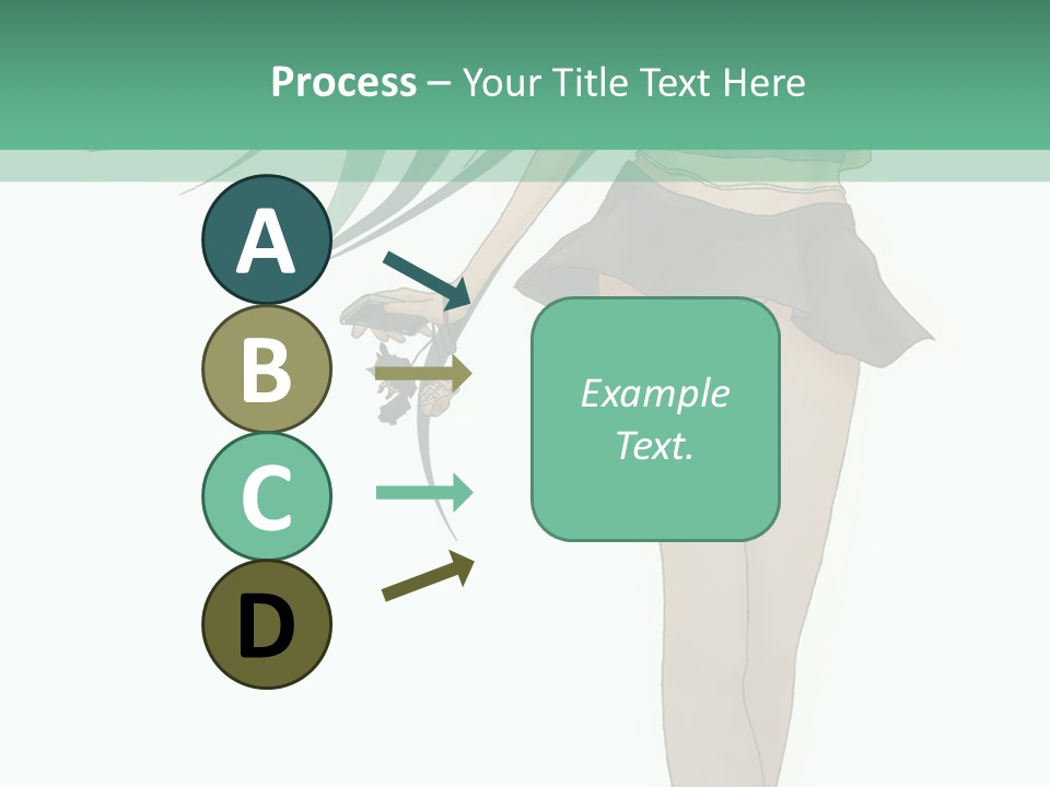 A Girl With Green Hair Is Standing Next To A Wall PowerPoint Template