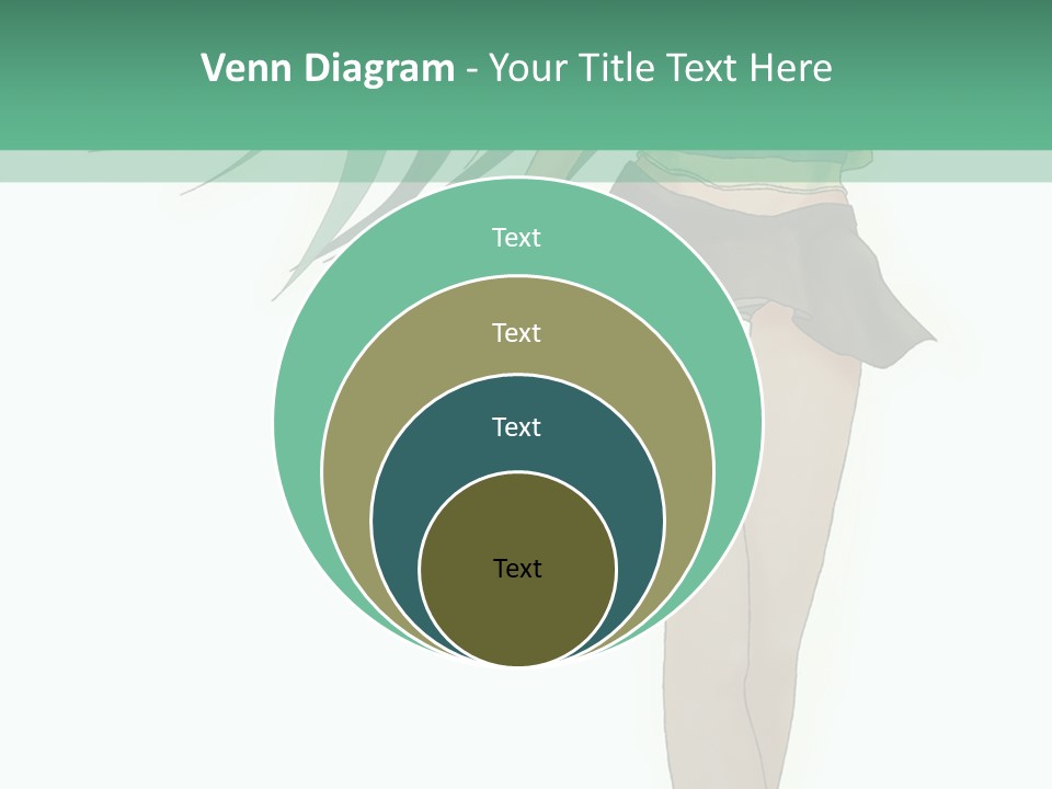 A Girl With Green Hair Is Standing Next To A Wall PowerPoint Template