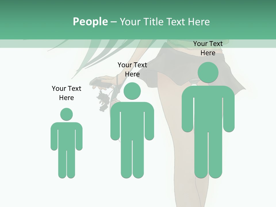 A Girl With Green Hair Is Standing Next To A Wall PowerPoint Template