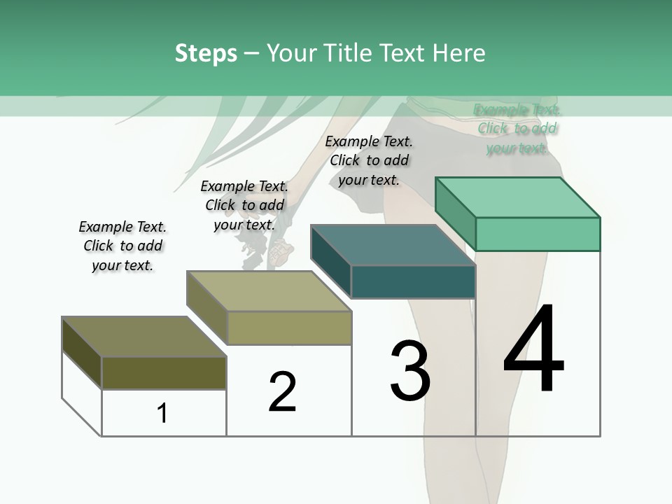 A Girl With Green Hair Is Standing Next To A Wall PowerPoint Template