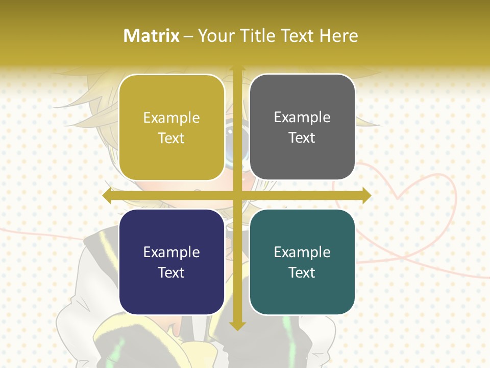 A Cartoon Character With Blue Eyes And Blonde Hair PowerPoint Template