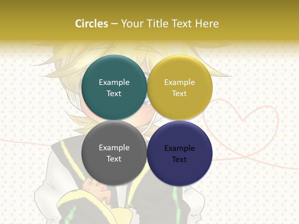 A Cartoon Character With Blue Eyes And Blonde Hair PowerPoint Template