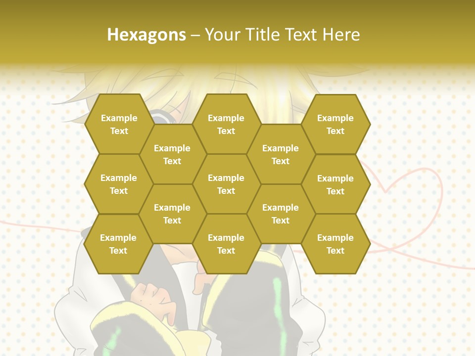 A Cartoon Character With Blue Eyes And Blonde Hair PowerPoint Template