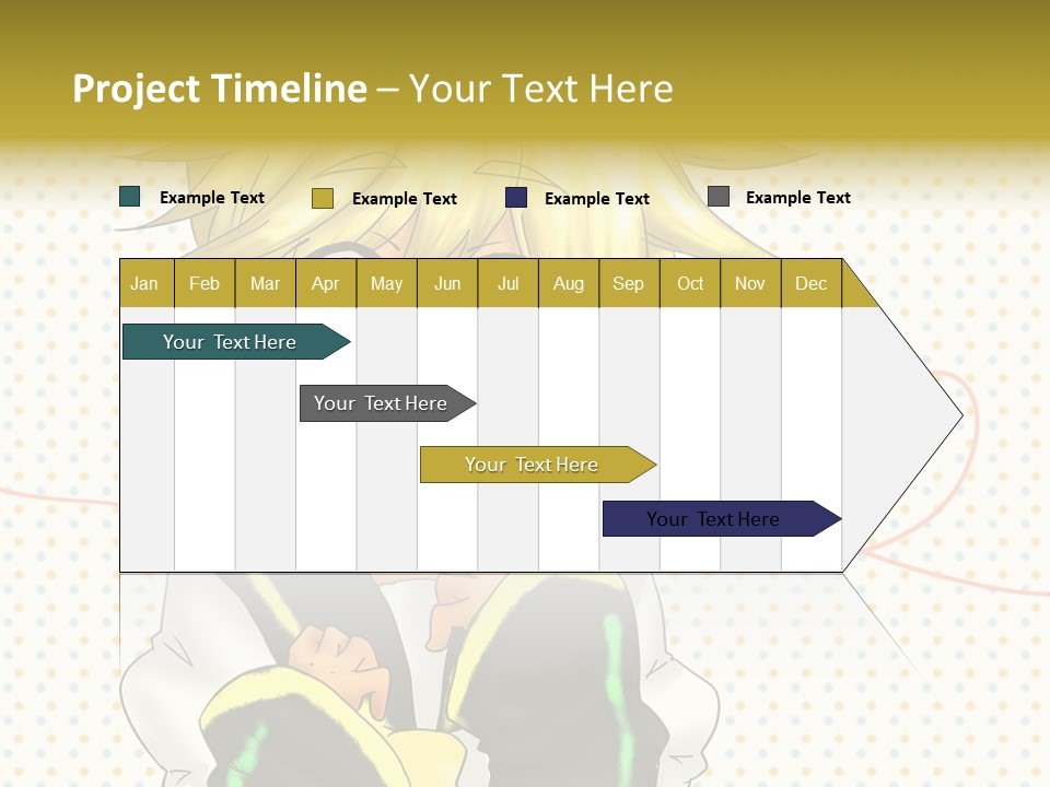 A Cartoon Character With Blue Eyes And Blonde Hair PowerPoint Template