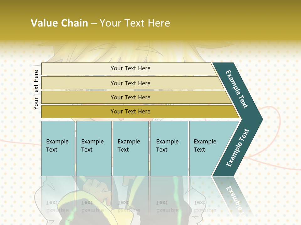 A Cartoon Character With Blue Eyes And Blonde Hair PowerPoint Template