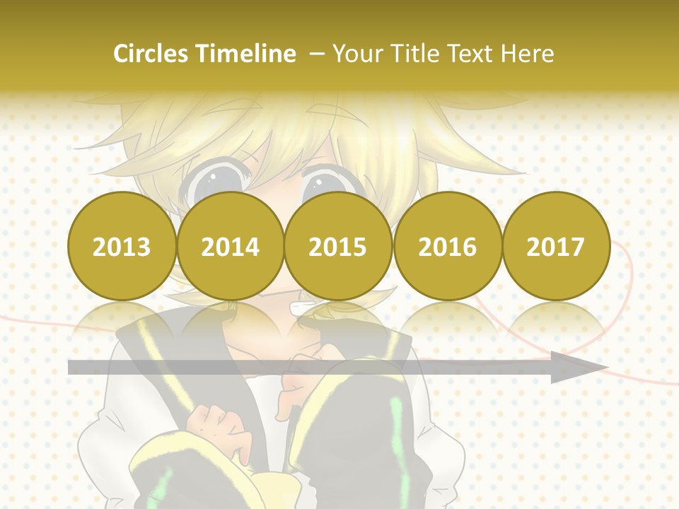 A Cartoon Character With Blue Eyes And Blonde Hair PowerPoint Template