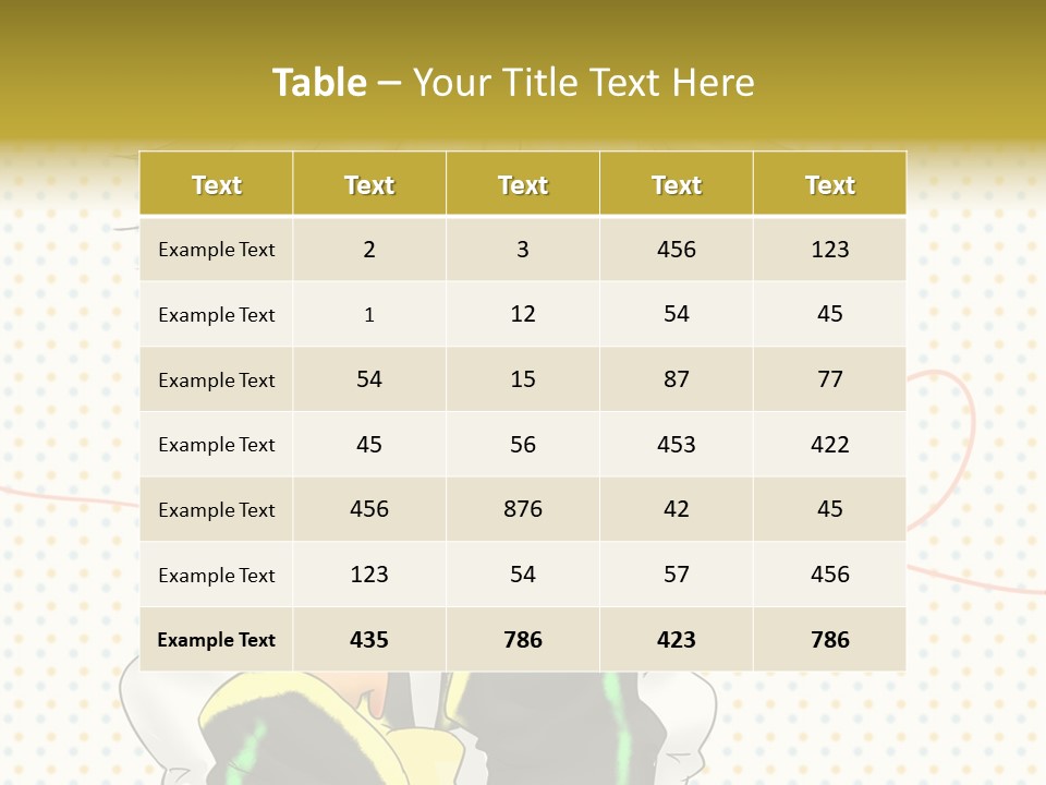 A Cartoon Character With Blue Eyes And Blonde Hair PowerPoint Template