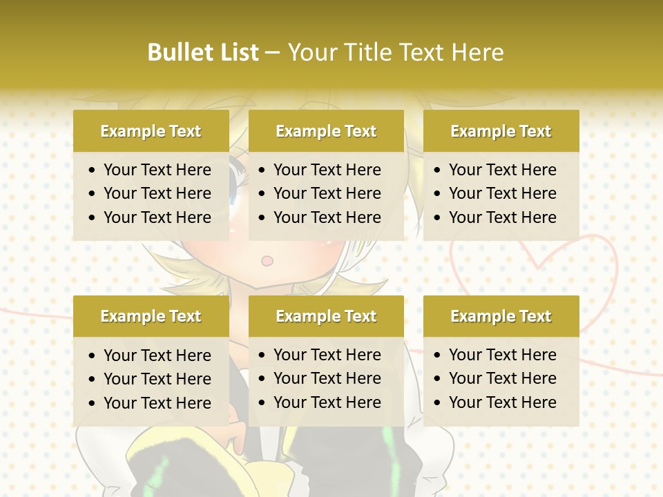 A Cartoon Character With Blue Eyes And Blonde Hair PowerPoint Template