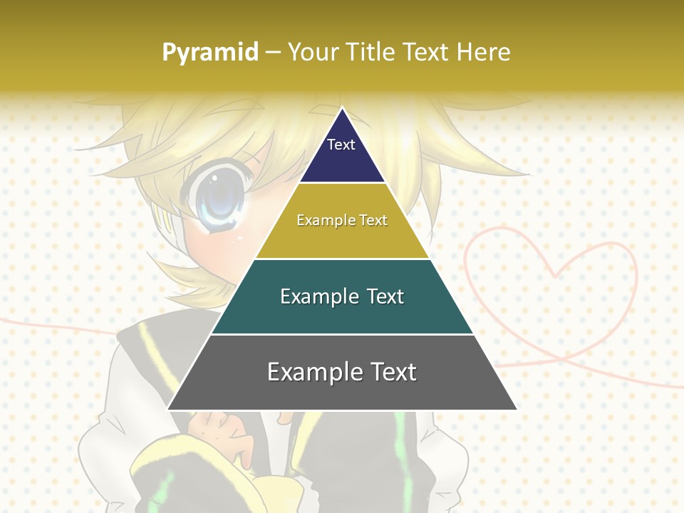 A Cartoon Character With Blue Eyes And Blonde Hair PowerPoint Template