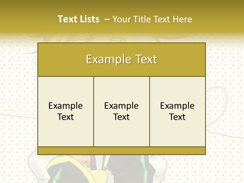 A Cartoon Character With Blue Eyes And Blonde Hair PowerPoint Template