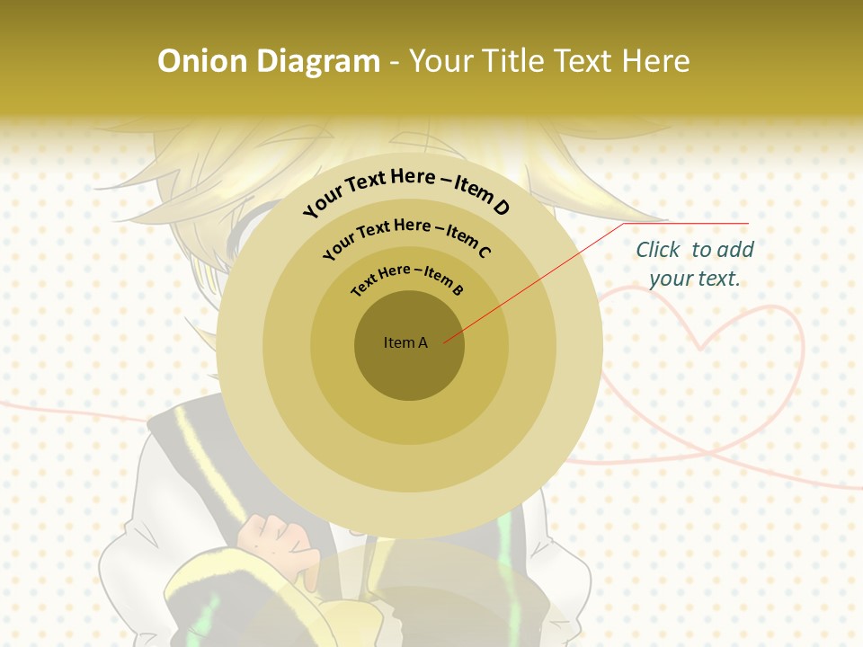 A Cartoon Character With Blue Eyes And Blonde Hair PowerPoint Template