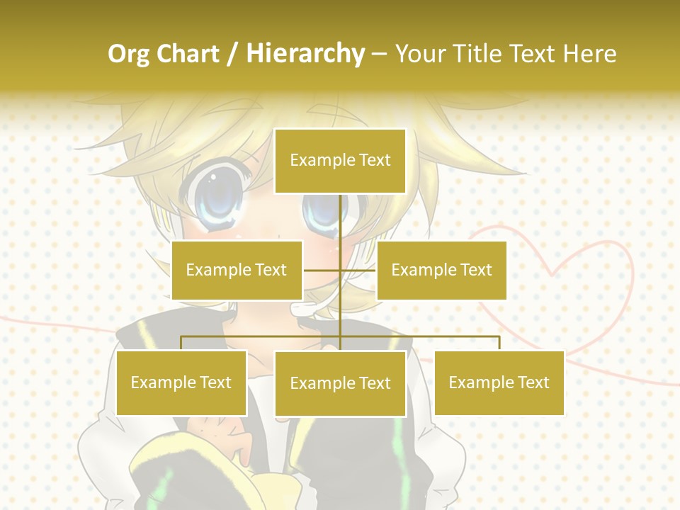 A Cartoon Character With Blue Eyes And Blonde Hair PowerPoint Template