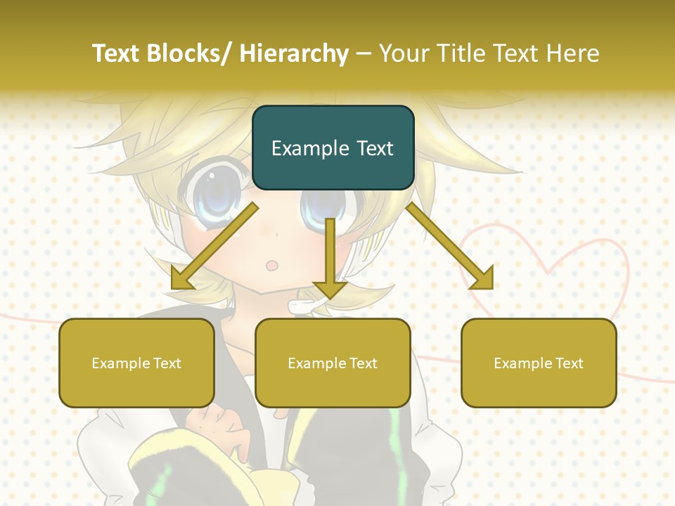 A Cartoon Character With Blue Eyes And Blonde Hair PowerPoint Template