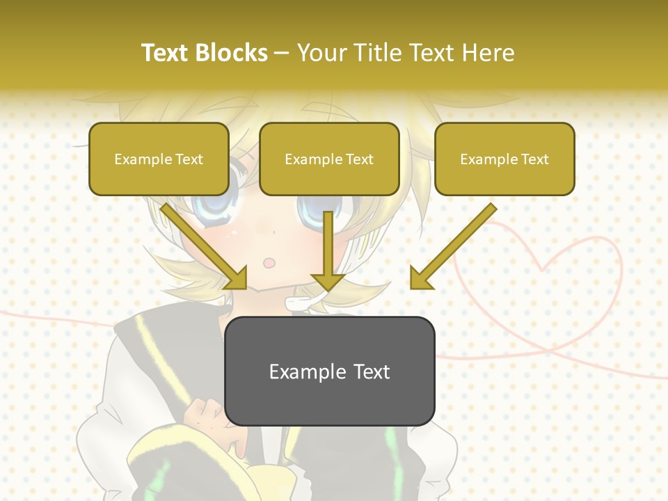 A Cartoon Character With Blue Eyes And Blonde Hair PowerPoint Template