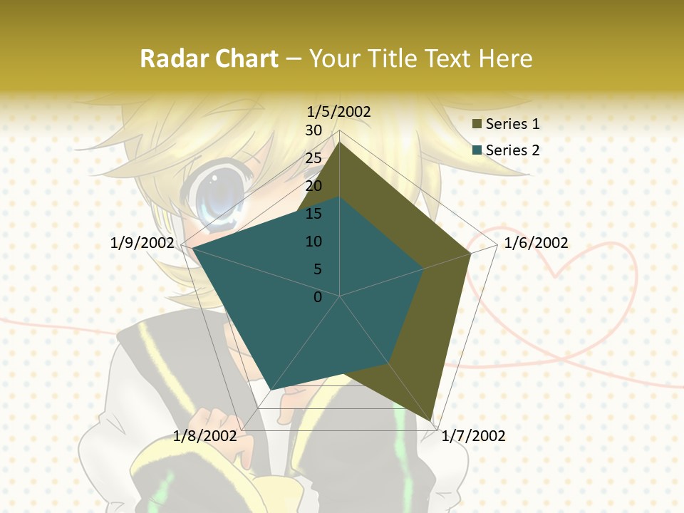 A Cartoon Character With Blue Eyes And Blonde Hair PowerPoint Template