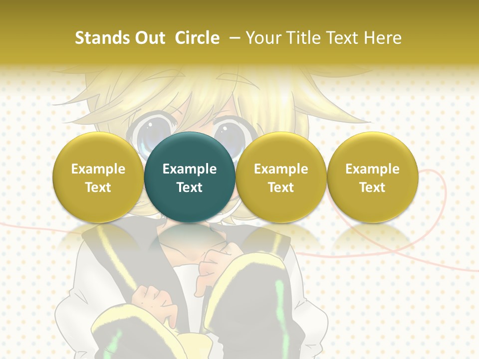 A Cartoon Character With Blue Eyes And Blonde Hair PowerPoint Template