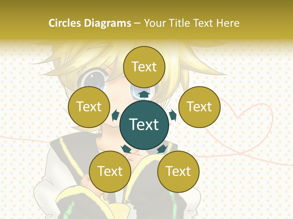 A Cartoon Character With Blue Eyes And Blonde Hair PowerPoint Template