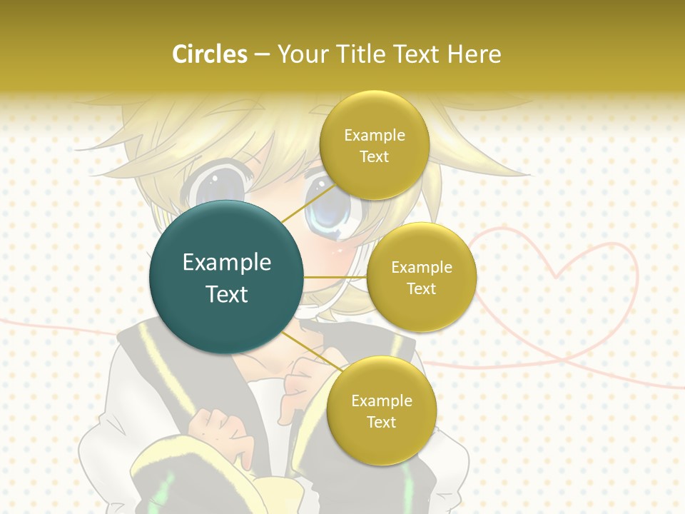 A Cartoon Character With Blue Eyes And Blonde Hair PowerPoint Template