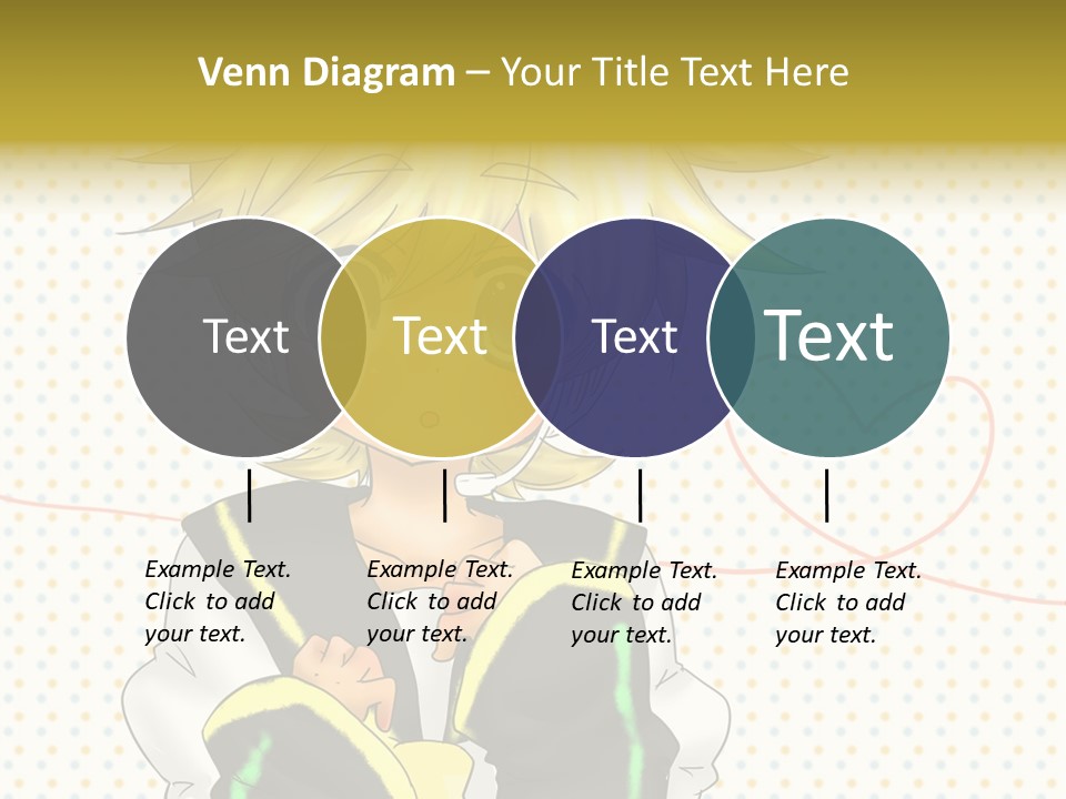 A Cartoon Character With Blue Eyes And Blonde Hair PowerPoint Template