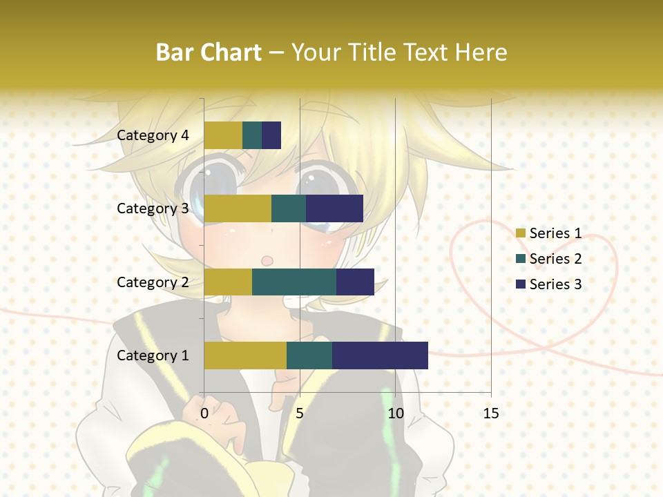 A Cartoon Character With Blue Eyes And Blonde Hair PowerPoint Template