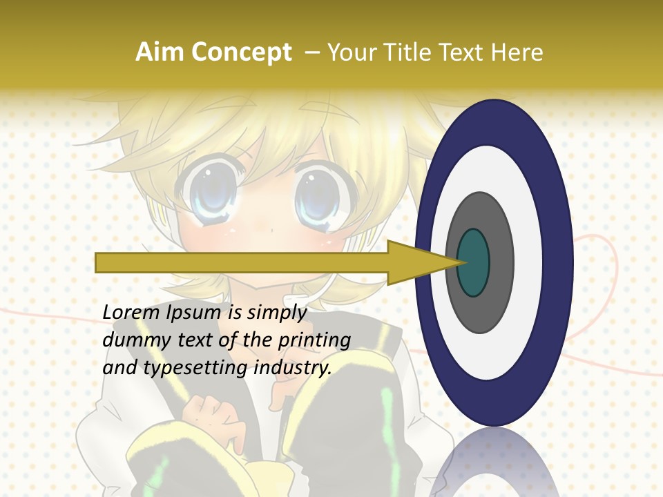 A Cartoon Character With Blue Eyes And Blonde Hair PowerPoint Template