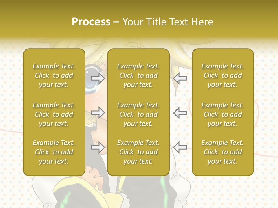 A Cartoon Character With Blue Eyes And Blonde Hair PowerPoint Template