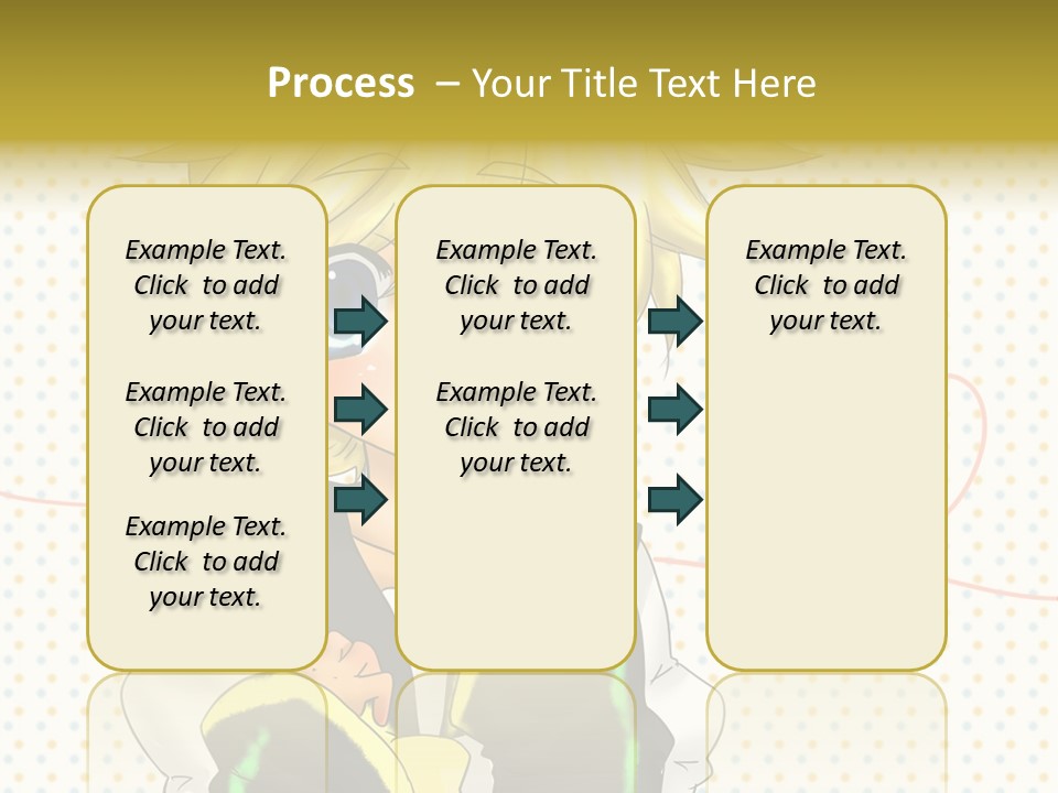 A Cartoon Character With Blue Eyes And Blonde Hair PowerPoint Template
