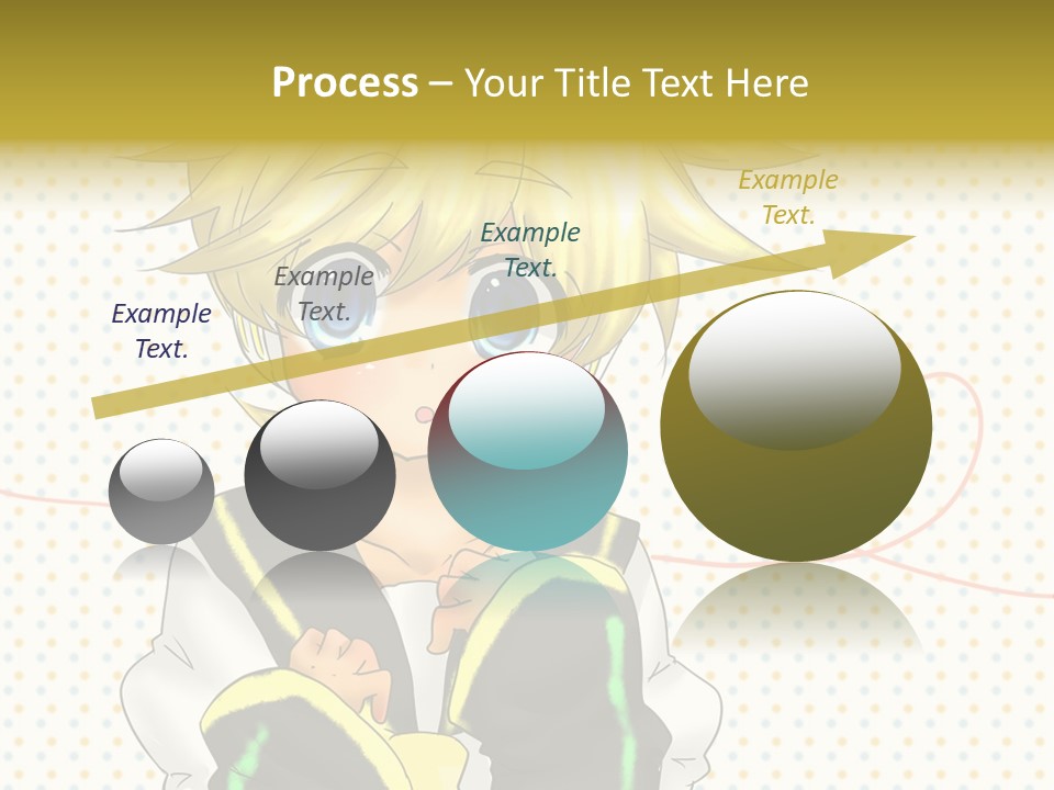 A Cartoon Character With Blue Eyes And Blonde Hair PowerPoint Template