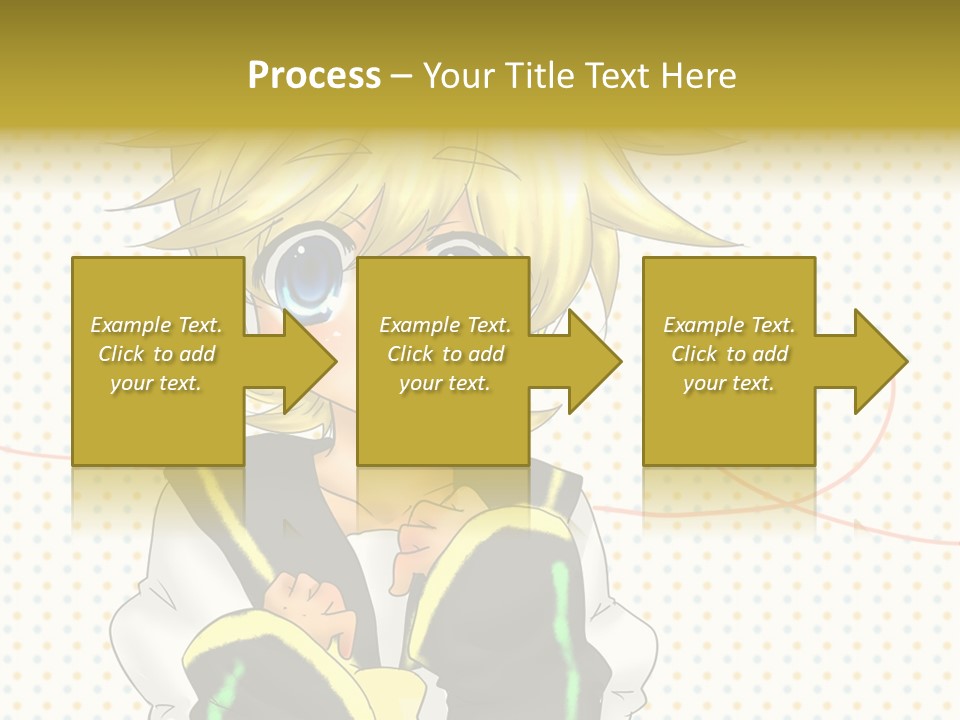 A Cartoon Character With Blue Eyes And Blonde Hair PowerPoint Template