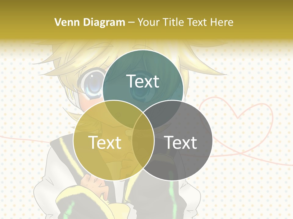 A Cartoon Character With Blue Eyes And Blonde Hair PowerPoint Template