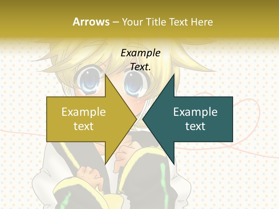 A Cartoon Character With Blue Eyes And Blonde Hair PowerPoint Template