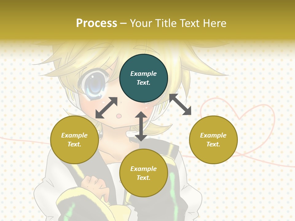 A Cartoon Character With Blue Eyes And Blonde Hair PowerPoint Template