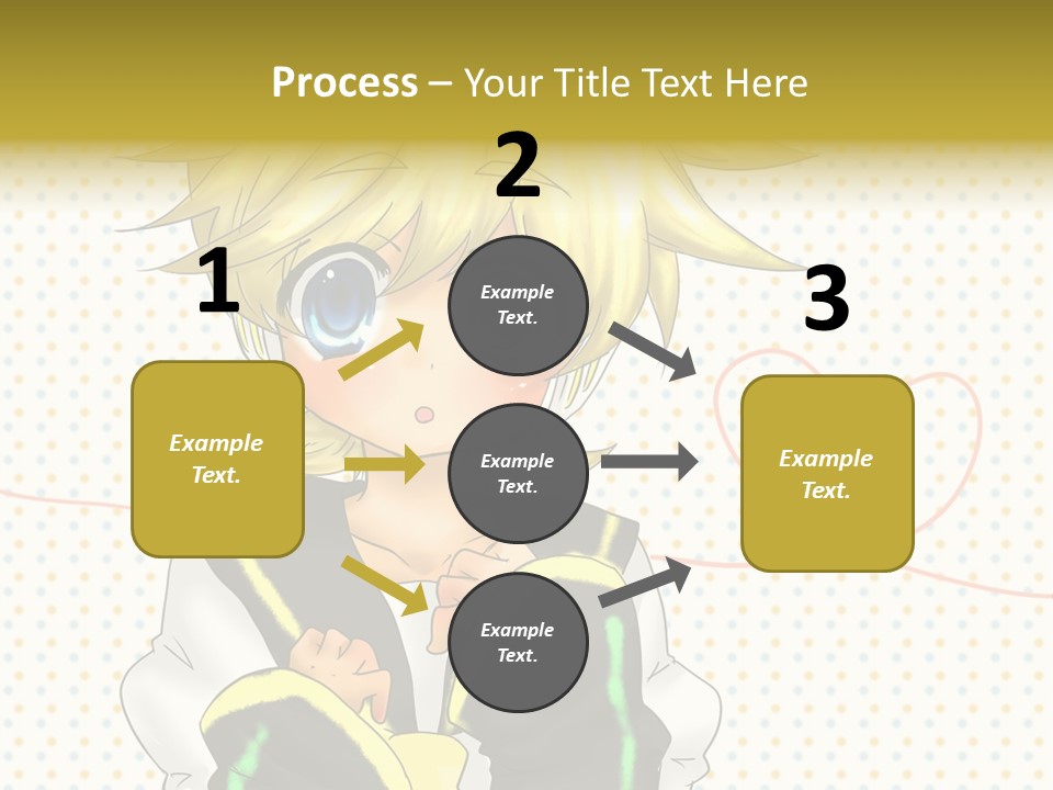 A Cartoon Character With Blue Eyes And Blonde Hair PowerPoint Template