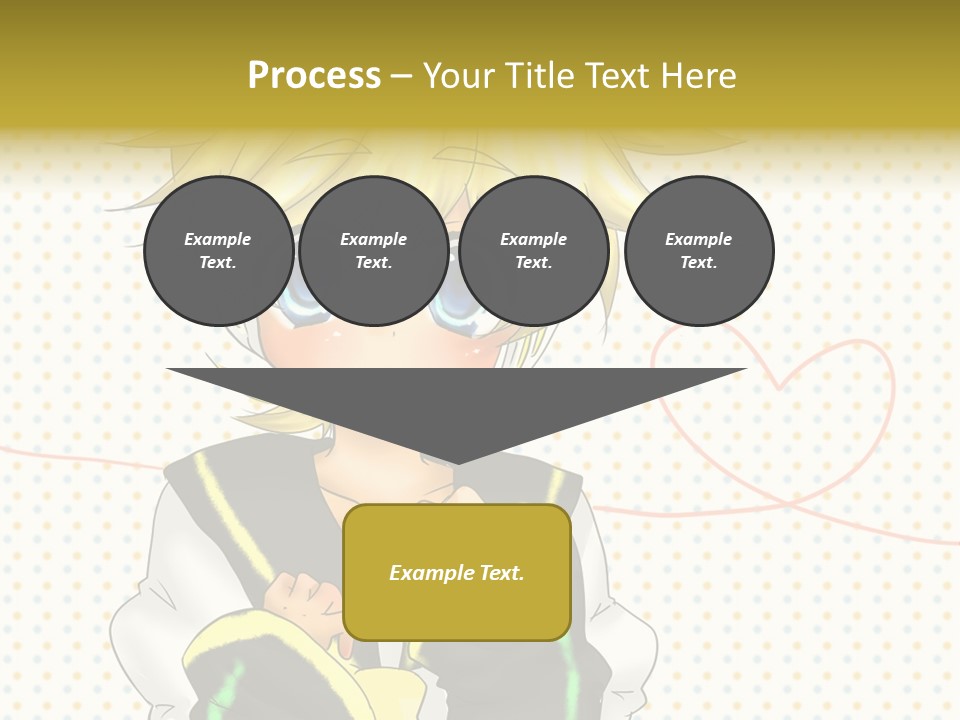 A Cartoon Character With Blue Eyes And Blonde Hair PowerPoint Template