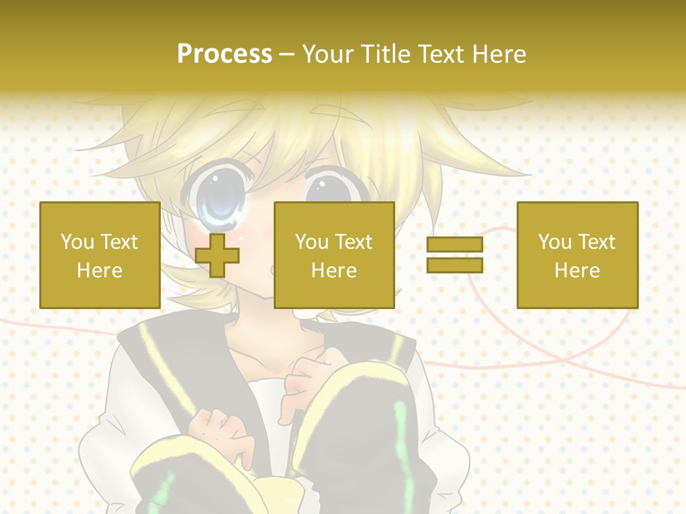 A Cartoon Character With Blue Eyes And Blonde Hair PowerPoint Template
