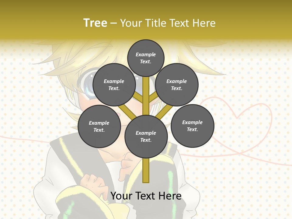 A Cartoon Character With Blue Eyes And Blonde Hair PowerPoint Template