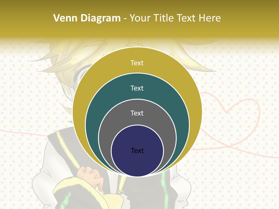 A Cartoon Character With Blue Eyes And Blonde Hair PowerPoint Template