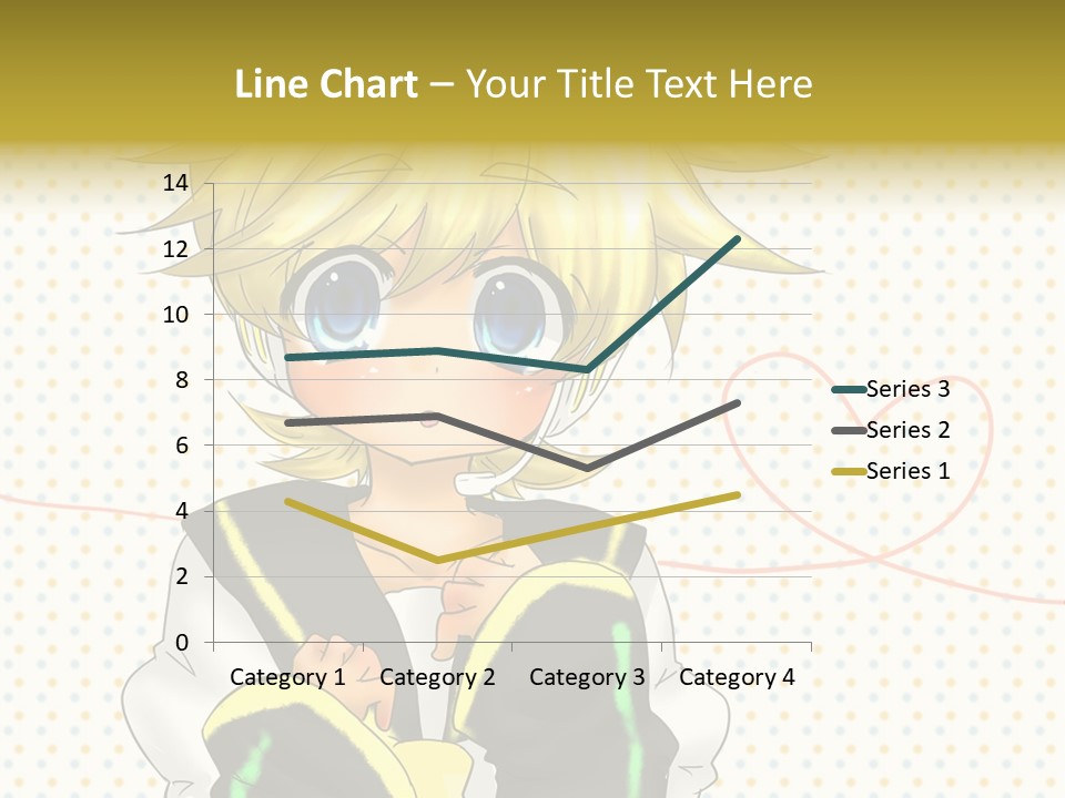 A Cartoon Character With Blue Eyes And Blonde Hair PowerPoint Template