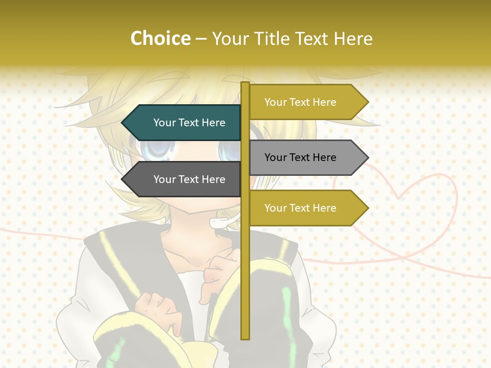 A Cartoon Character With Blue Eyes And Blonde Hair PowerPoint Template