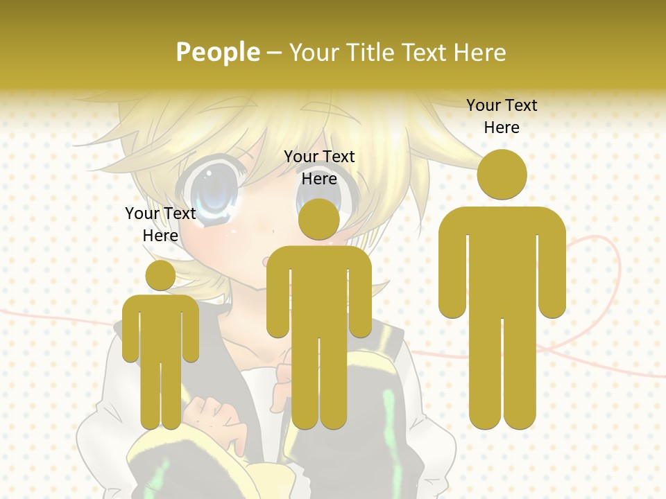A Cartoon Character With Blue Eyes And Blonde Hair PowerPoint Template