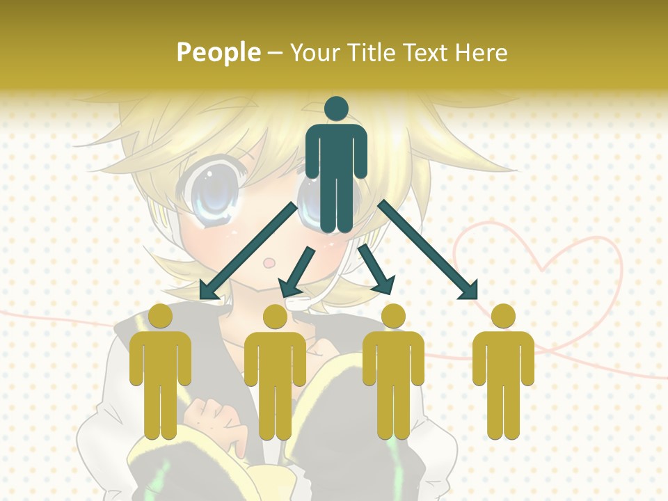 A Cartoon Character With Blue Eyes And Blonde Hair PowerPoint Template