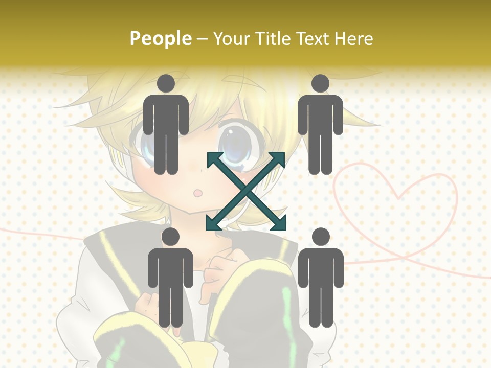 A Cartoon Character With Blue Eyes And Blonde Hair PowerPoint Template